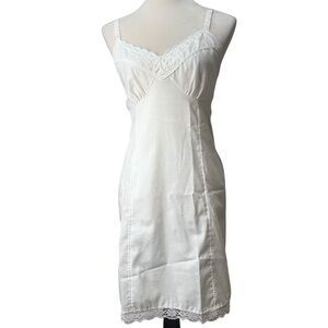 Vintage 1950s Cotton Lace Slip Dress | Cottagecore  | Soft Romantic Mid Century